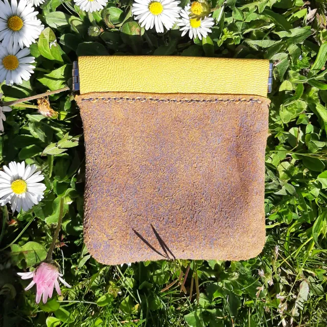 Atelier Anne R Clac Clac porte-monnaie cuir velours violet