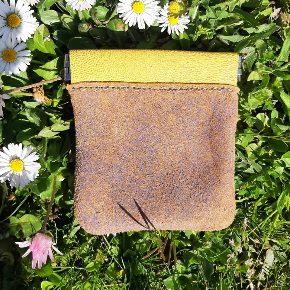 Atelier Anne R Clac Clac porte-monnaie cuir velours violet