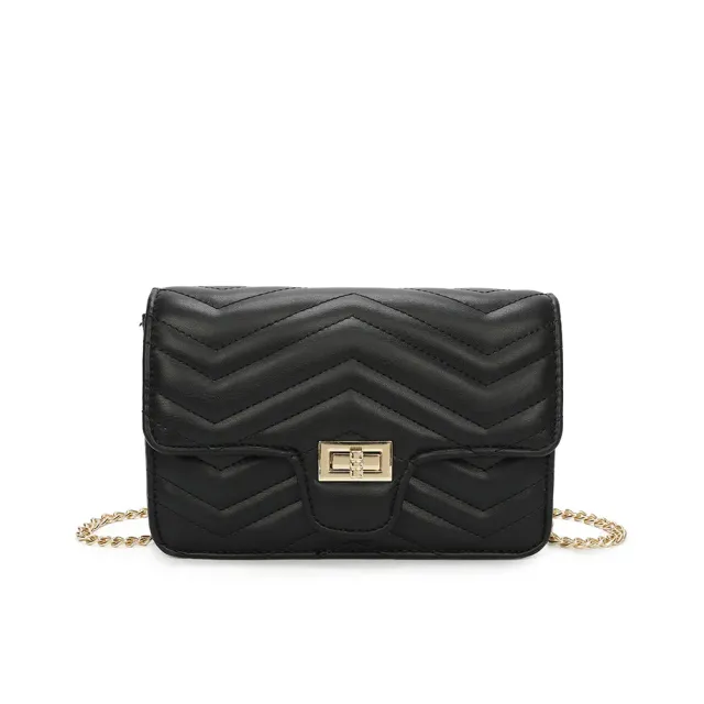 Gallantry Allegra sac à main chaîne noir matelassé