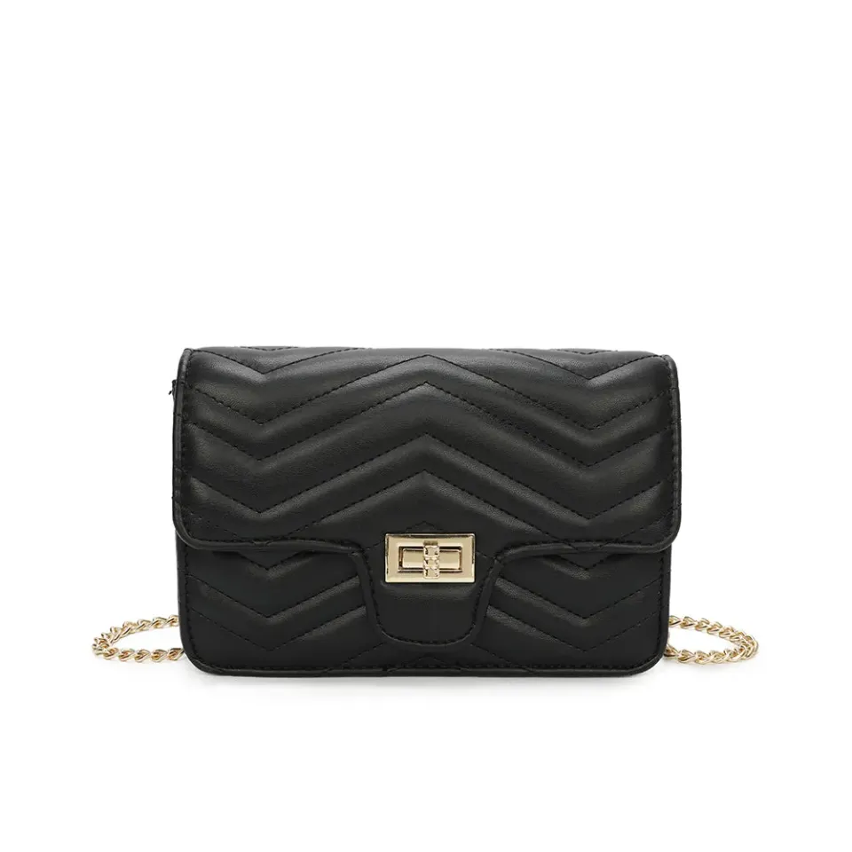 Gallantry Allegra sac à main chaîne noir matelassé