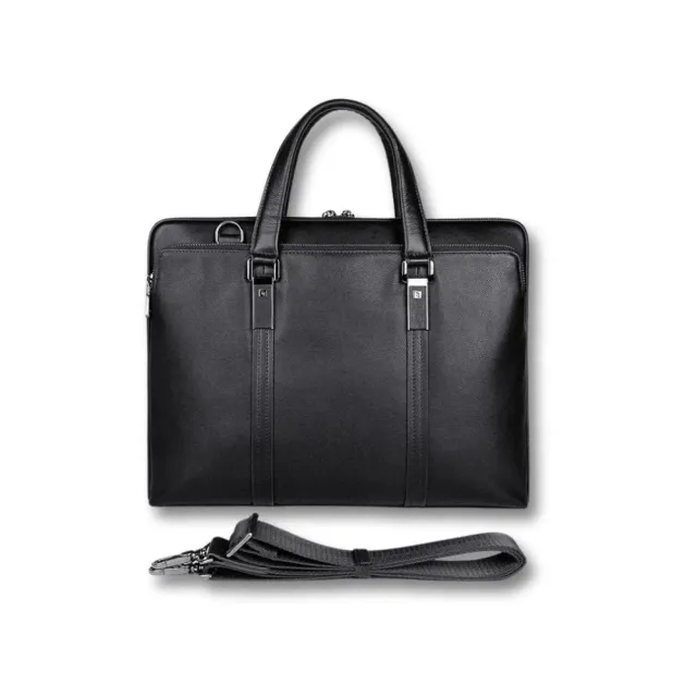 Maison Sacoches Eryon sacoche porte-documents cuir noir 15,6 pouces