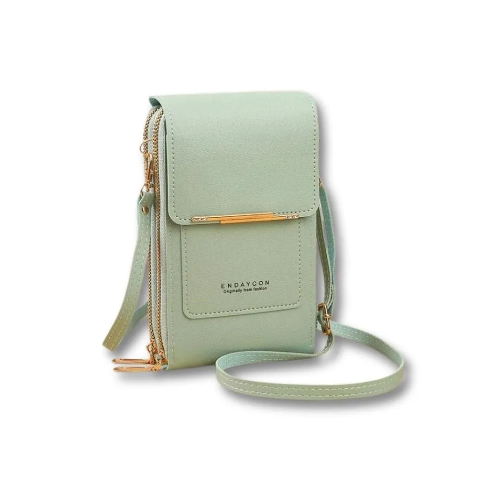 Maison Sacoches Orelia mini sac téléphone marron
