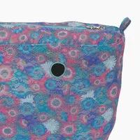 O bag inner zip pochette interieure lace bloom bleu clair