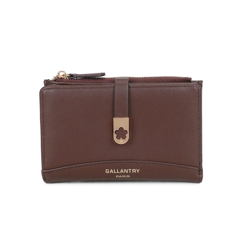 Gallantry Ruby portefeuille noir fermoir doré