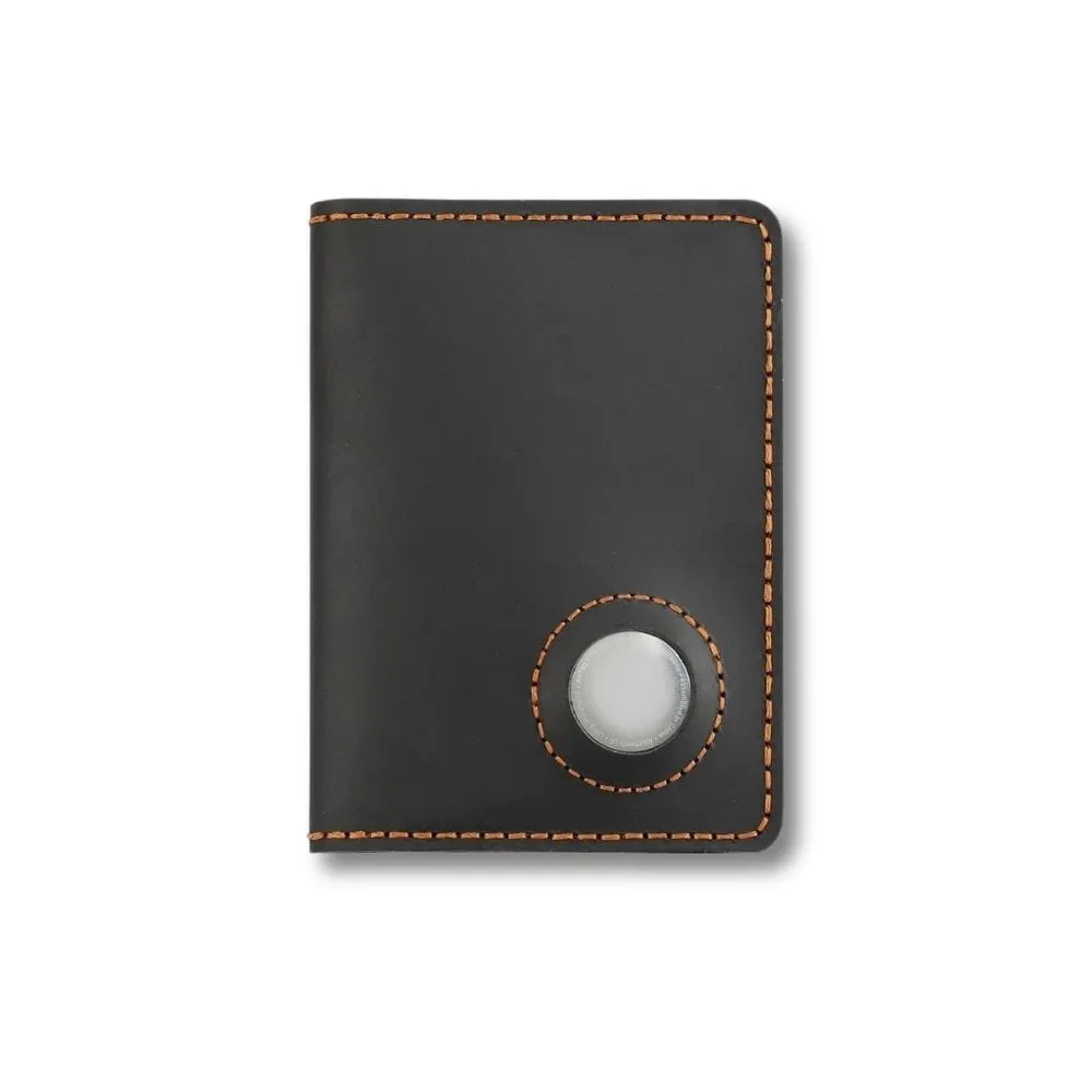 Maison Sacoches Line porte-cartes homme vert cuir AirTag