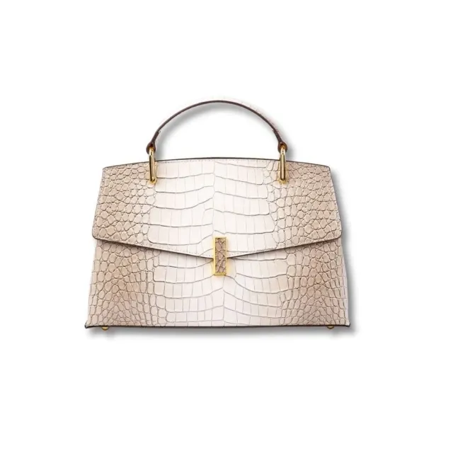 Maison Sacoches Talia sac bandoulière beige croco