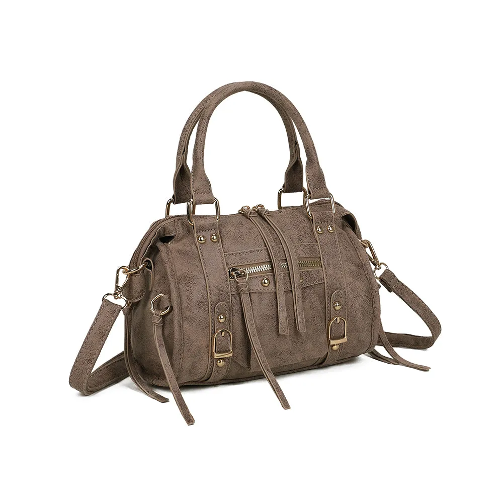 Gallantry Paris Skyla Velvet sac bandoulière taupe