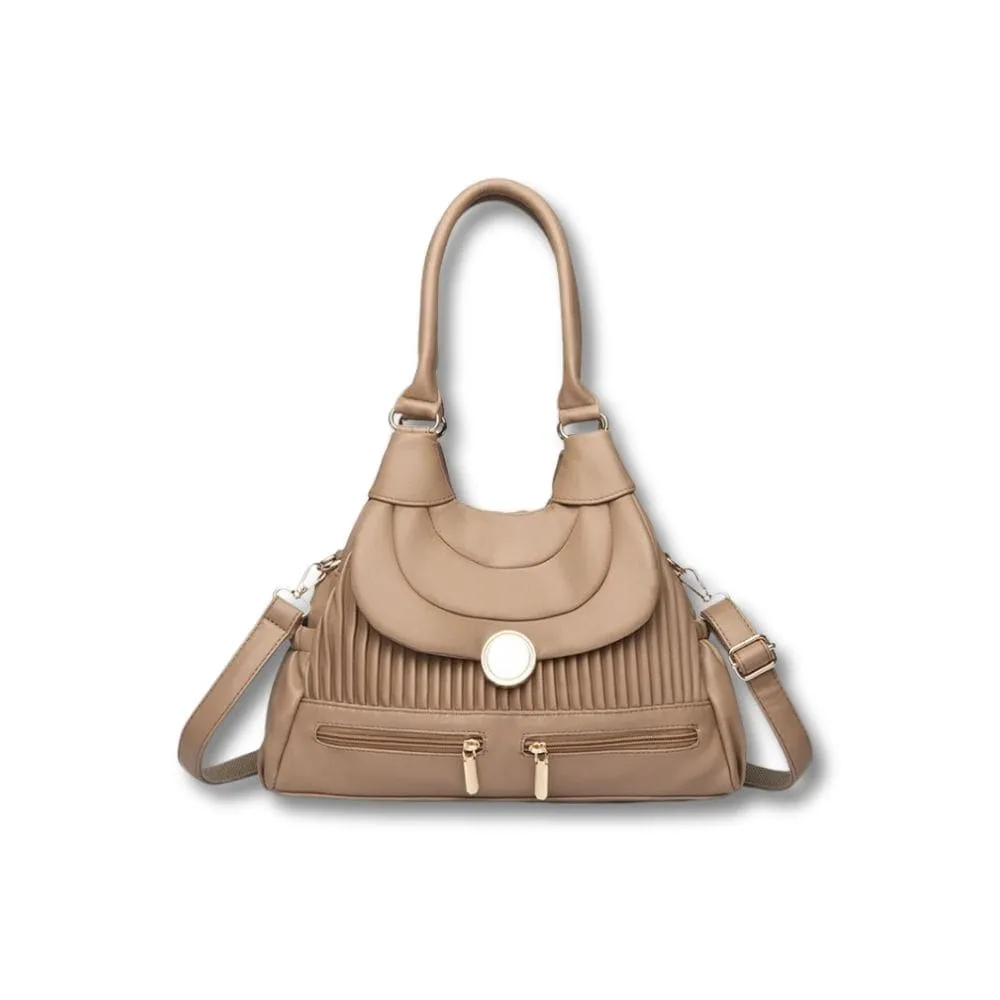 Maison Sacoches Isaline Sac Fourre-Tout Kaki Cuir Véritable