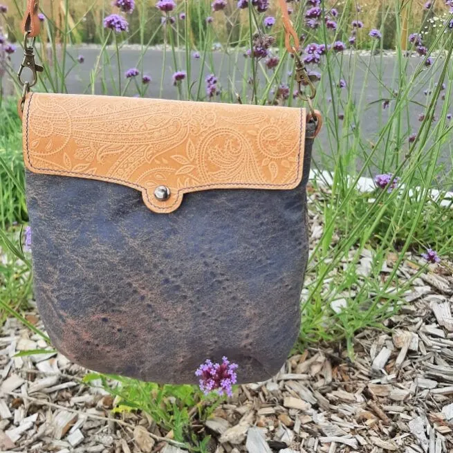 Atelier Anne R Myrlande sac bandoulière bleu jean