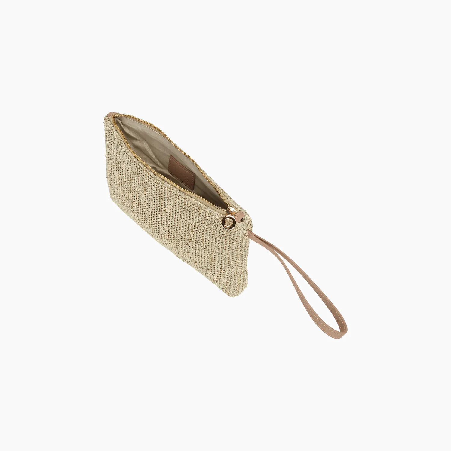 O bag Ponza Shiny Crochet pochette sable