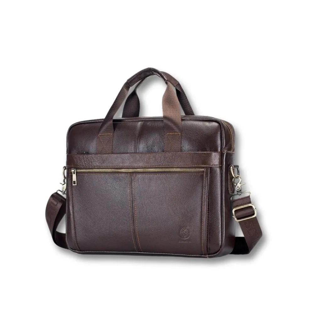 Maison Sacoches Hadran porte-documents cuir Café 15,6"