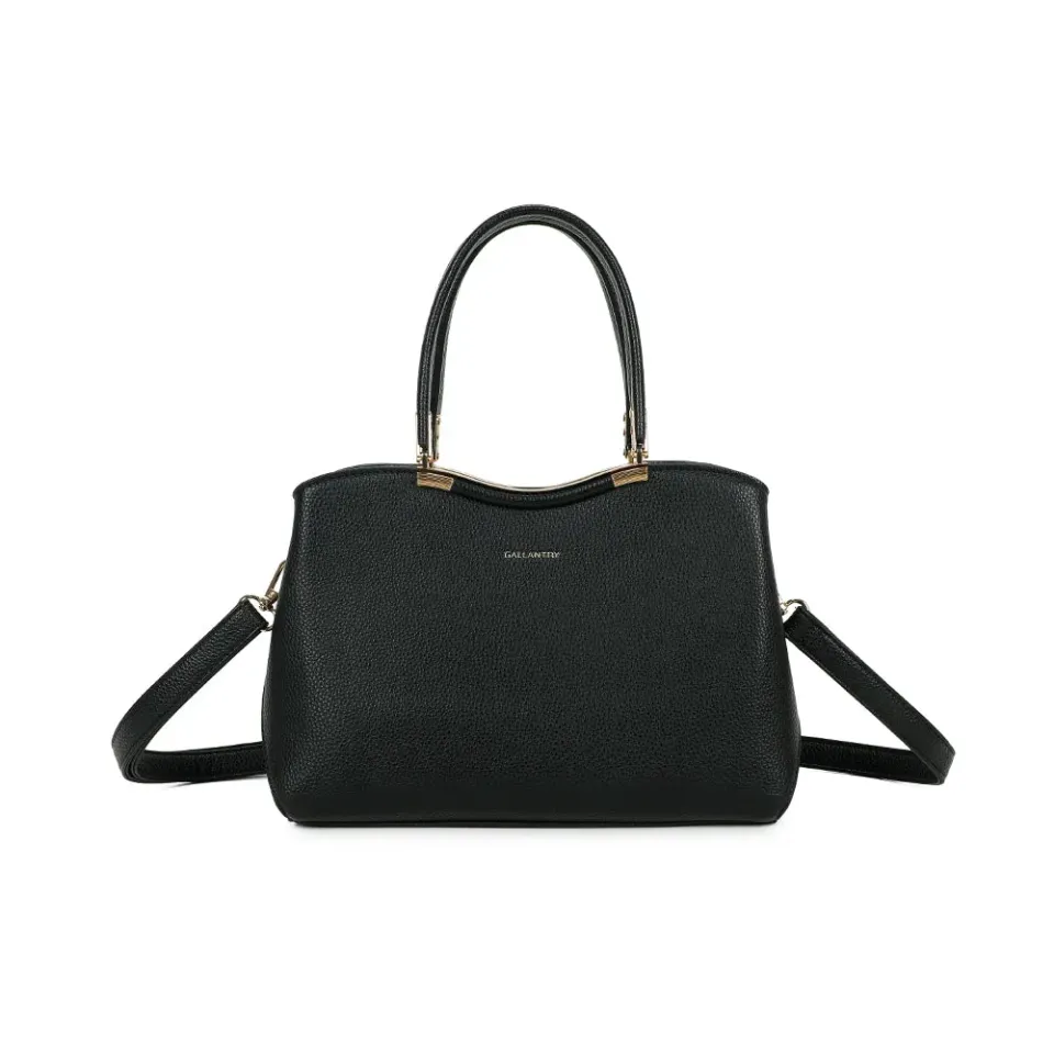 Gallantry Paris Victoria Élégance sac bandoulière noir grainé