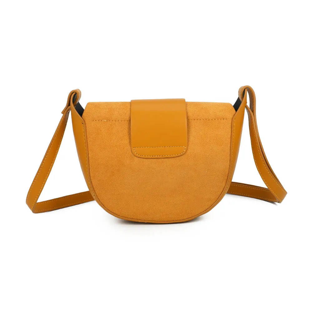 Gallantry Paris Mielia sac demi-lune jaune foncé