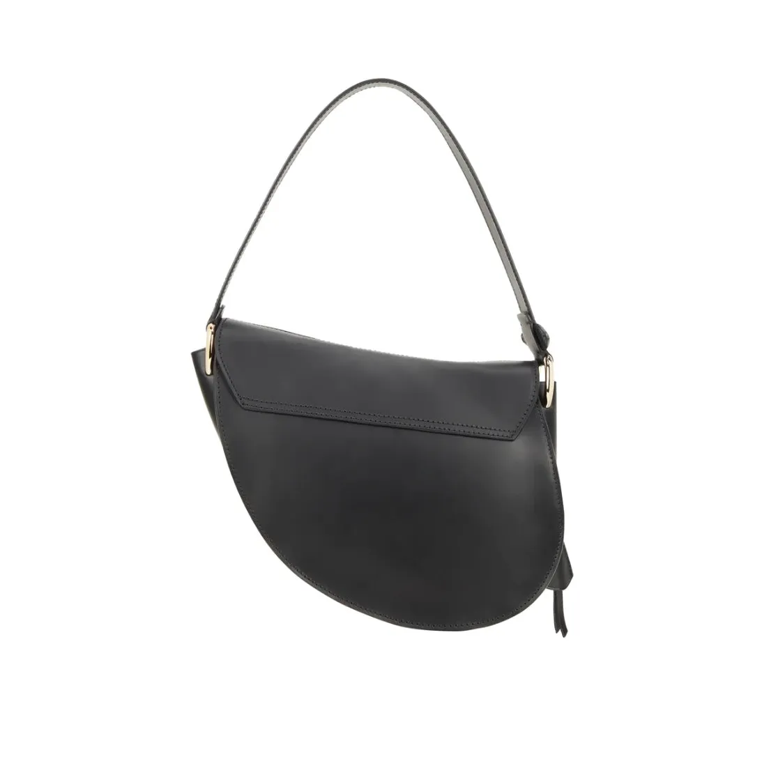 Hexagone Cuir Petit Sellerie sac cuir cognac