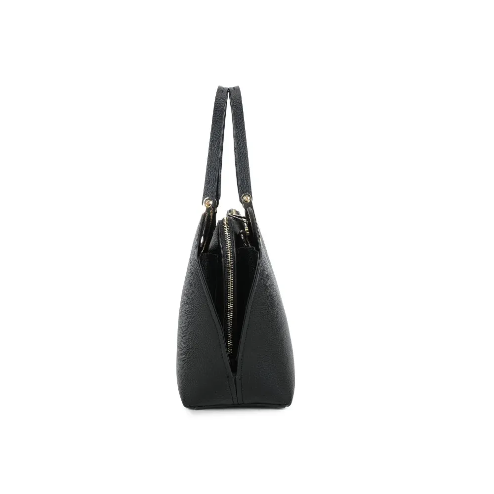 Gallantry Élora sac à main noir simili cuir grainé