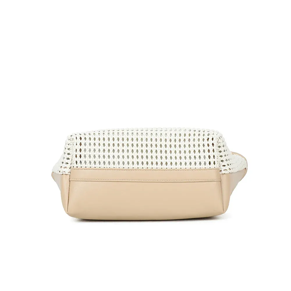 Gallantry Paris Oréna sac épaule beige ajouré
