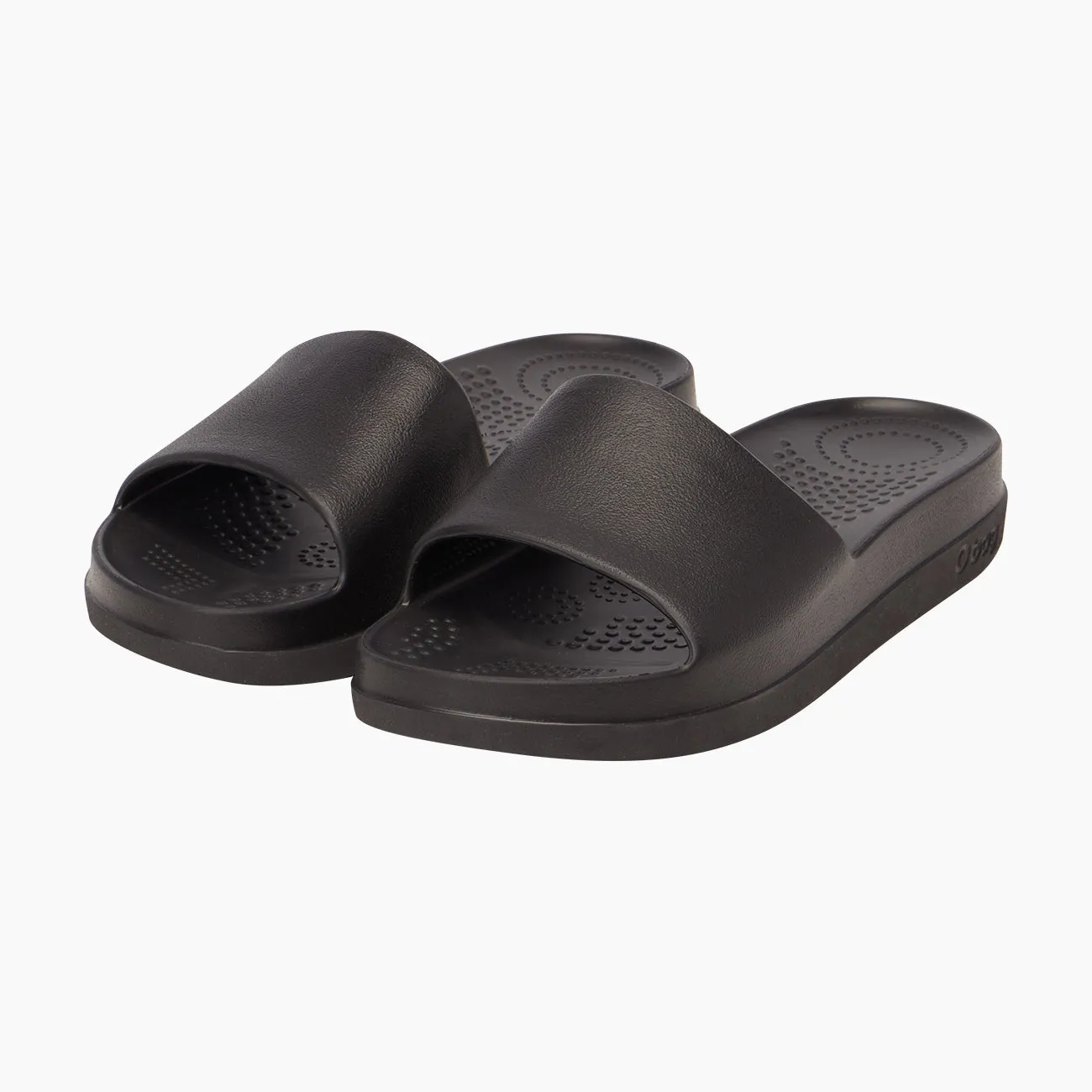 O bag Slippers claquettes femme EVA noir