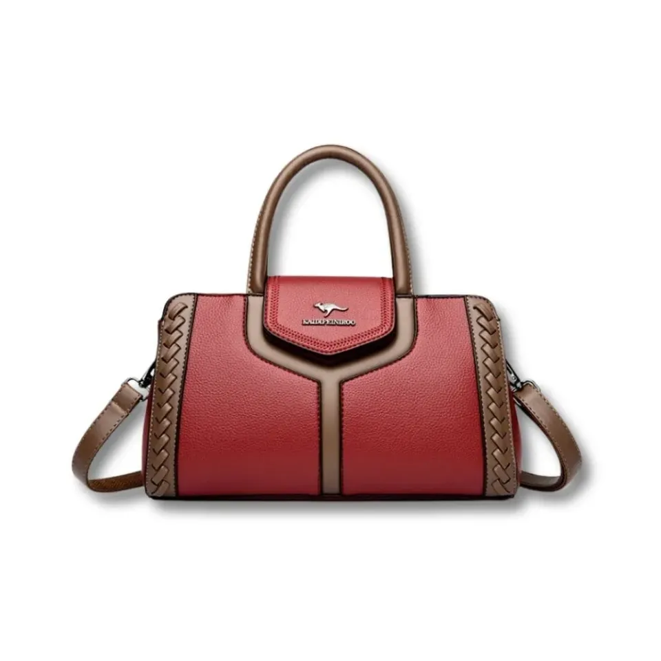 Maison Sacoches Clara sac bandoulière cuir rouge spacieux