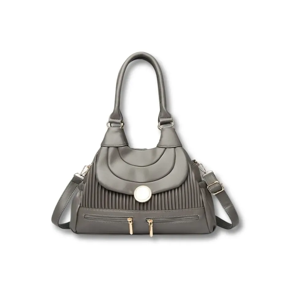 Maison Sacoches Isaline Sac Fourre-Tout Kaki Cuir Véritable