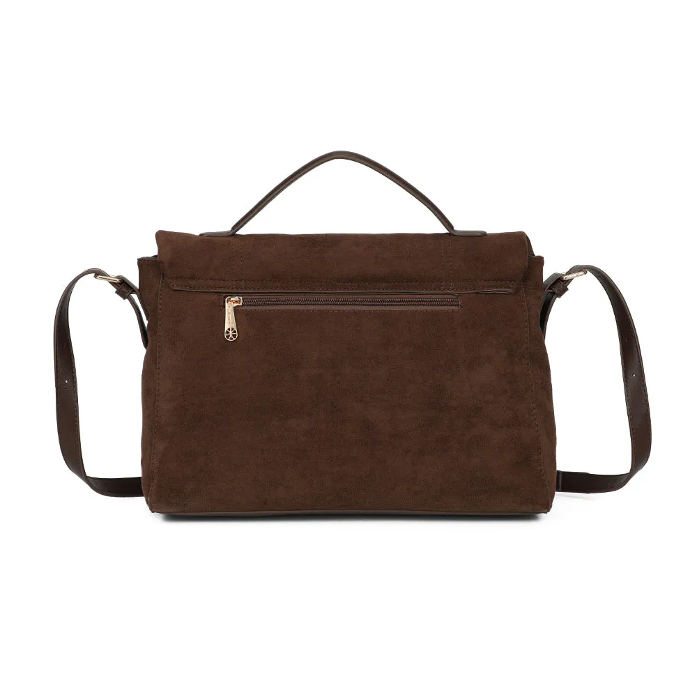 Gallantry Le Paloma sac bandoulière noir aspect suédé