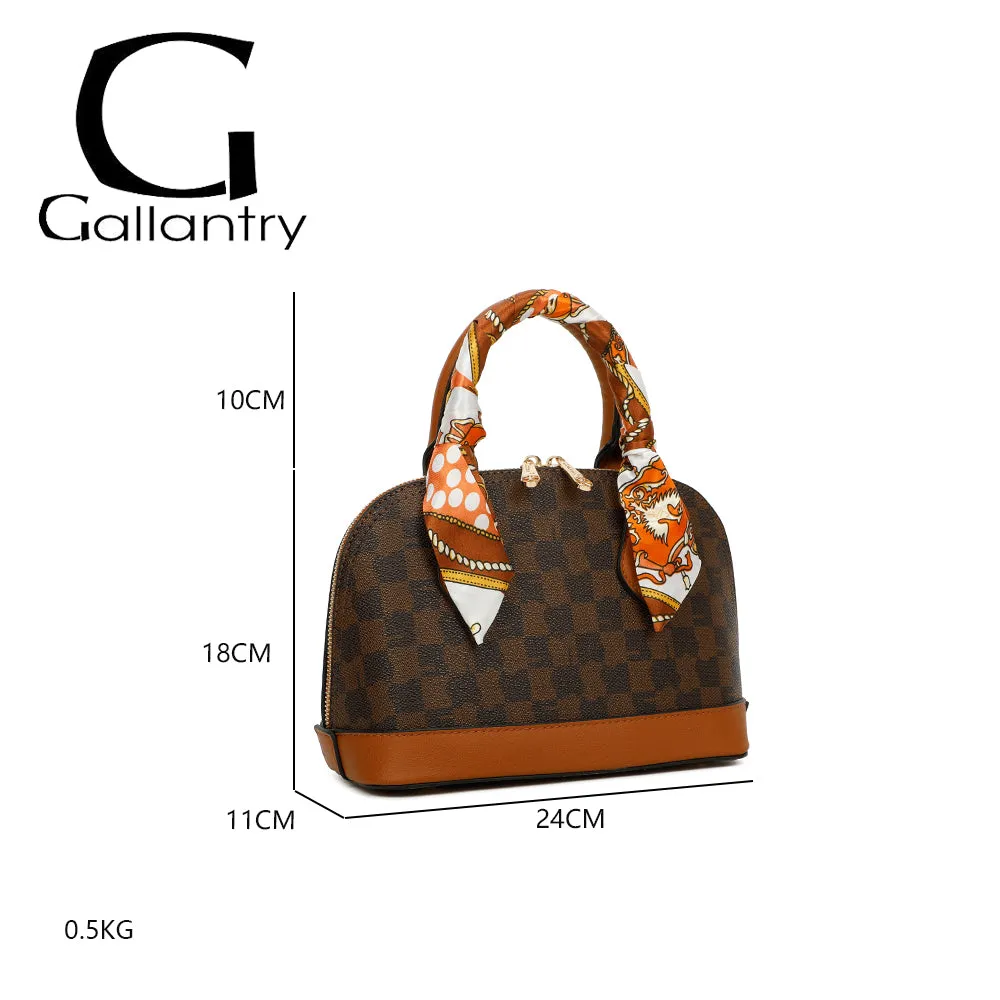 Gallantry Paris Charlotte sac à main marron damier