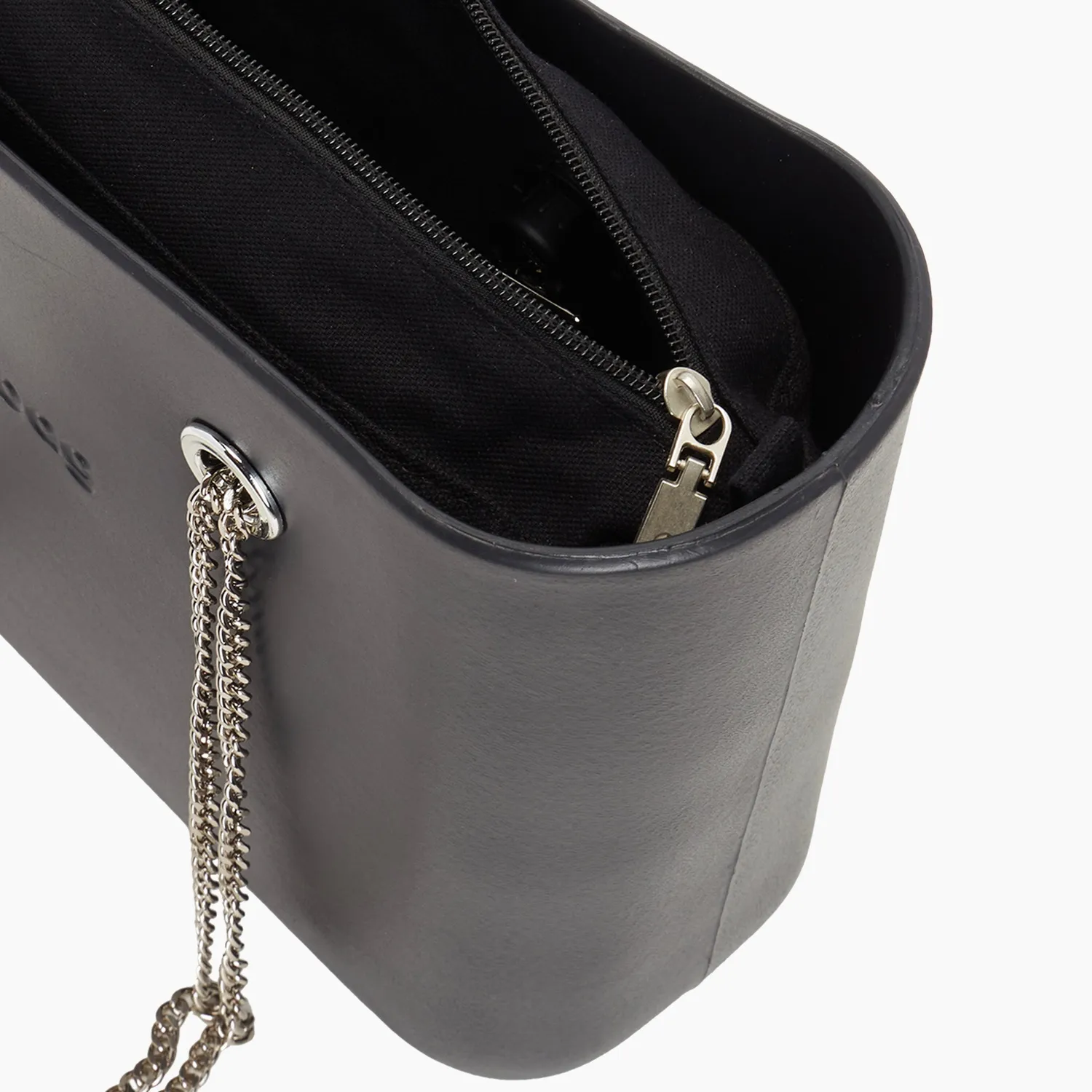 O bag Mini sac canvas noir anse chaîne T