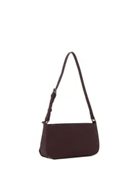 O bag Verbier sac bandoulière tissu gommé bordeaux