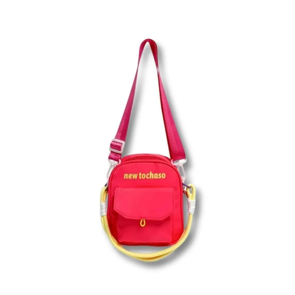 Maison Sacoches Zipi sac bandoulière enfant rouge Oxford
