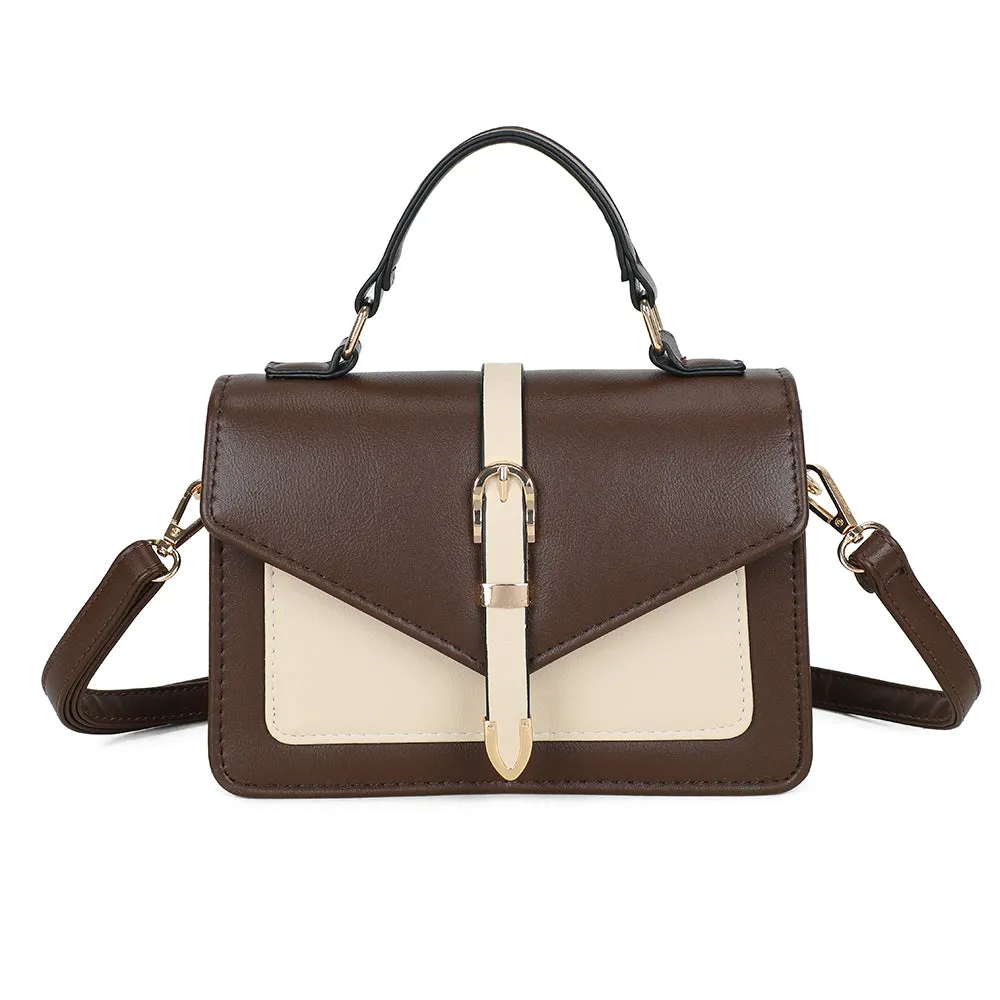 Gallantry Marina sac à main bicolore noir compact