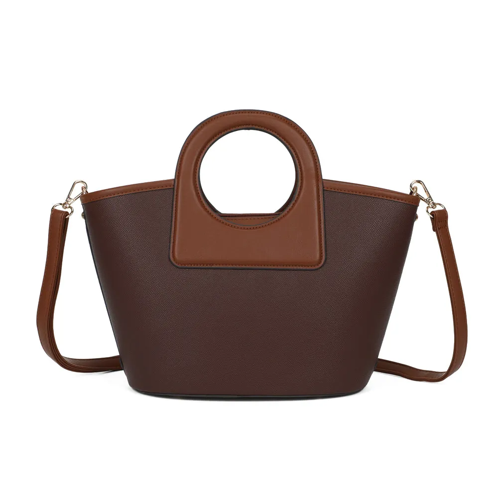 Gallantry La Eulalie sac à main bicolore Coffee