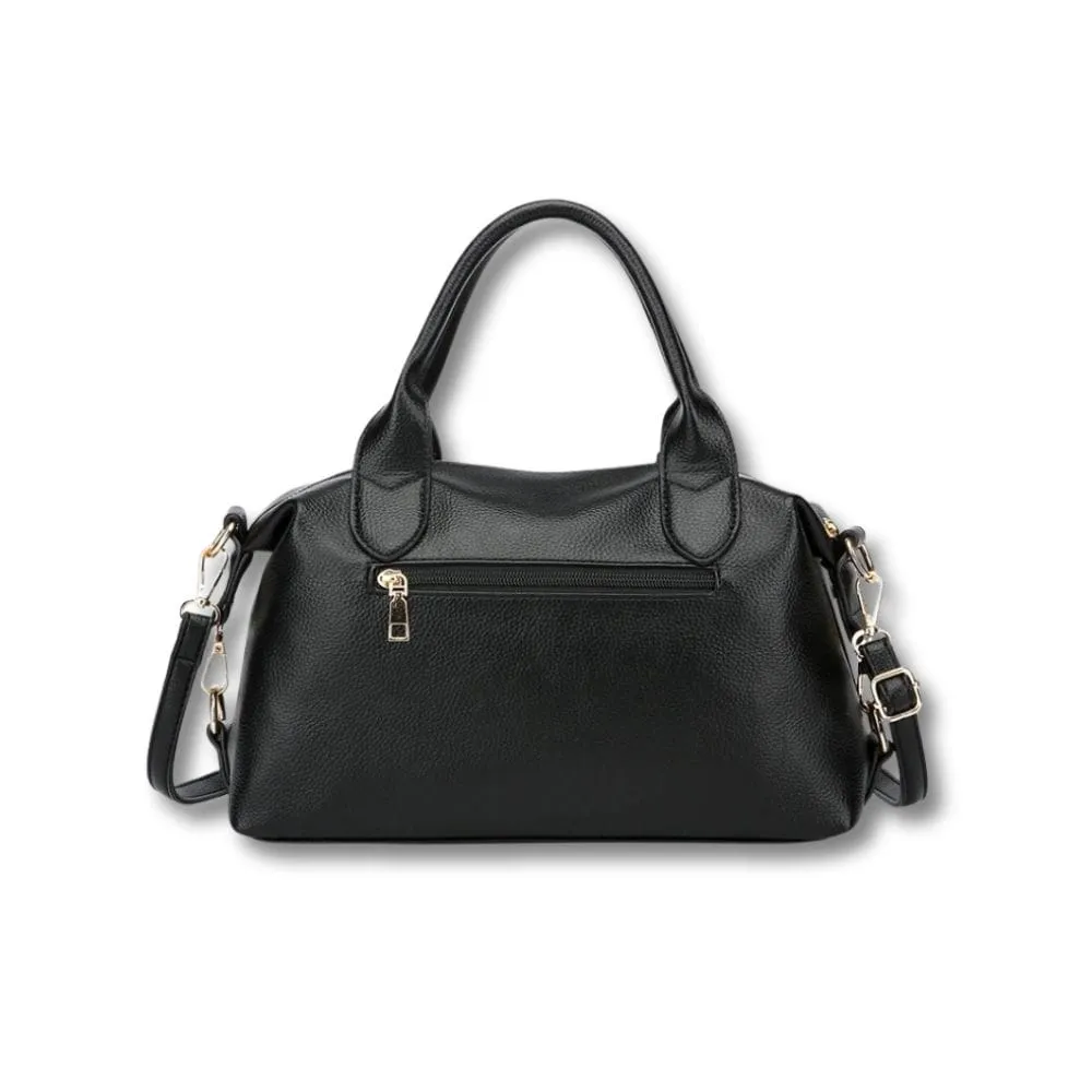 Maison Sacoches Amélie sac main noir cuir souple