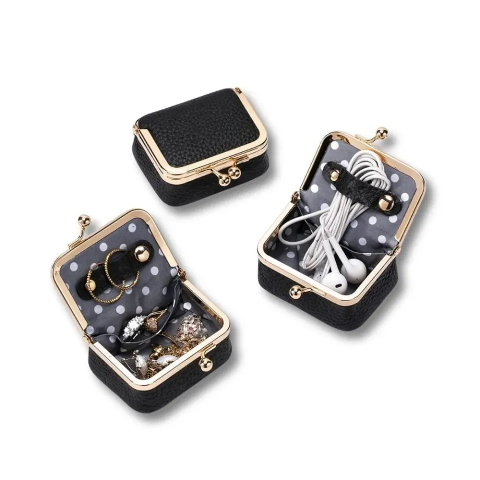 Maison Sacoches Lora mini trousse maquillage noire