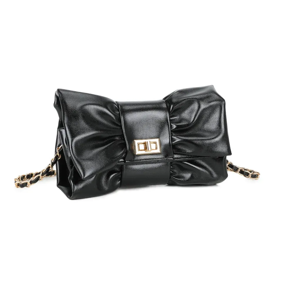 Gallantry Paris La Diva pochette soirée noir nœud brillant