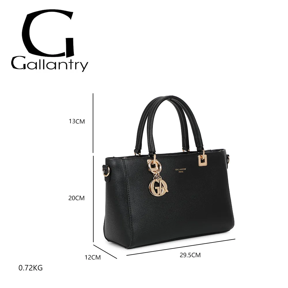 Gallantry Élancia sac à main noir façon saffiano