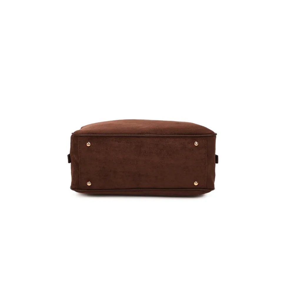 Gallantry Paris Ovalia sac à main épaule coffee suédine