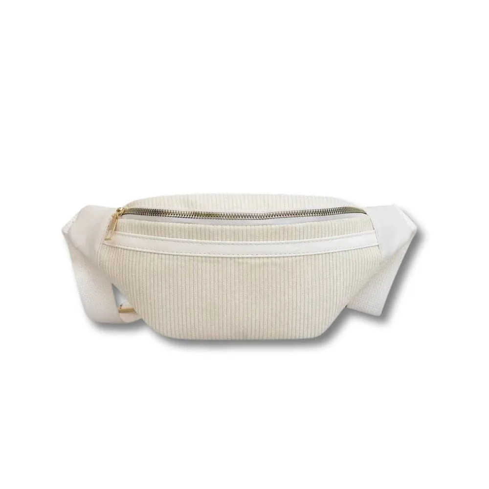 Maison Sacoches Kora Sac Banane Femme Kaki velours