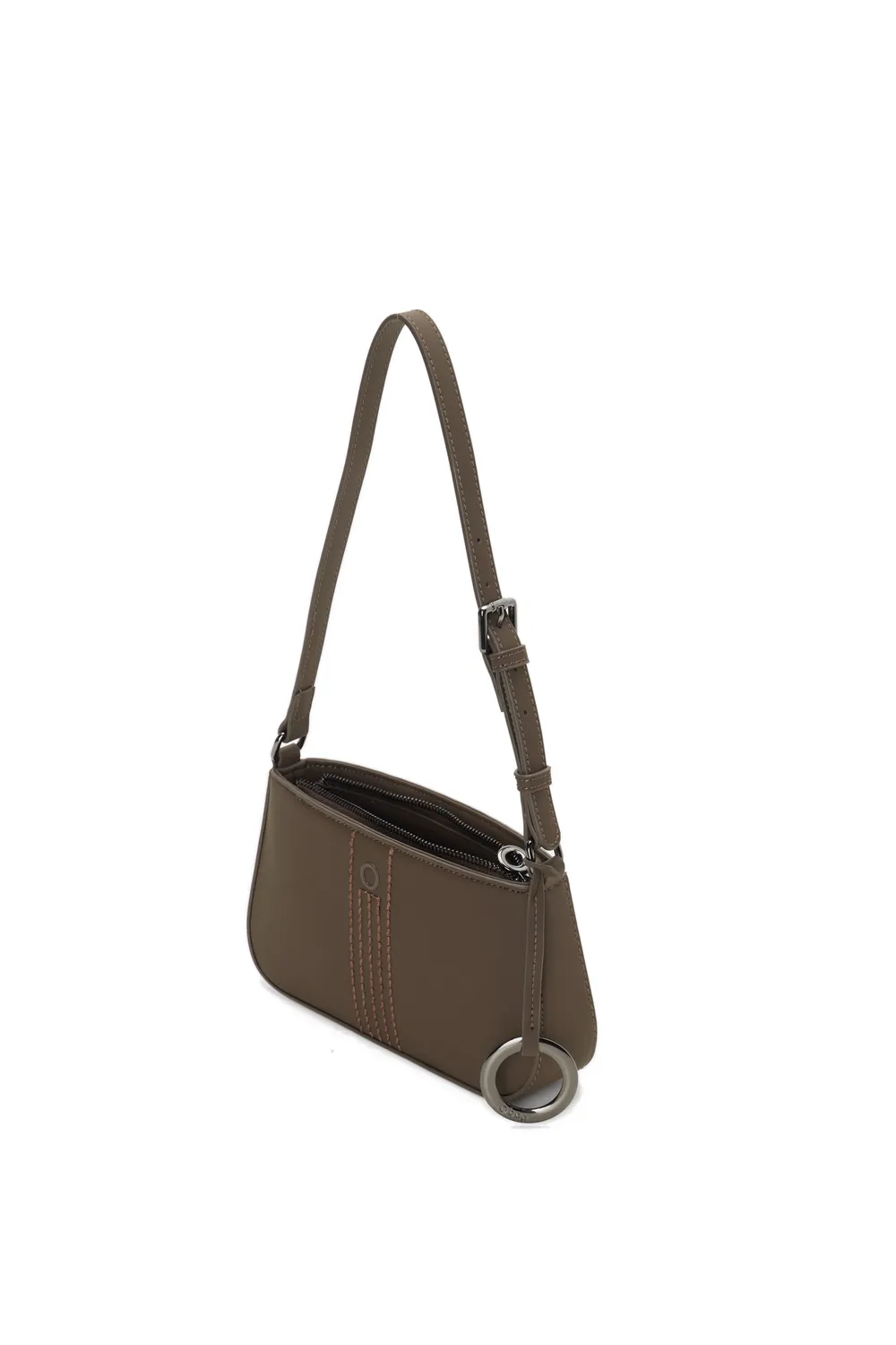 O bag Verbier sac bandoulière chocolat tissu gommé