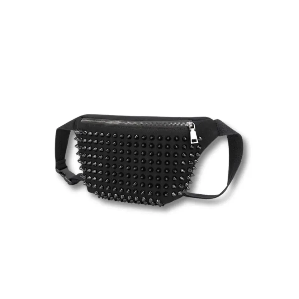 Maison Sacoches Sia Sac Banane femme noire à clous