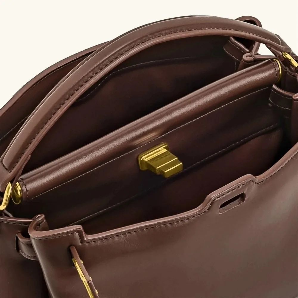Maison Sacoches Mila sac fourre-tout marron rabat