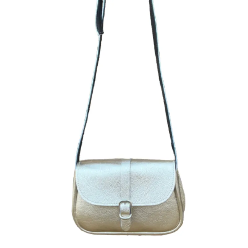 Hexagone Cuir Copine sac bandoulière cuir noir amovible