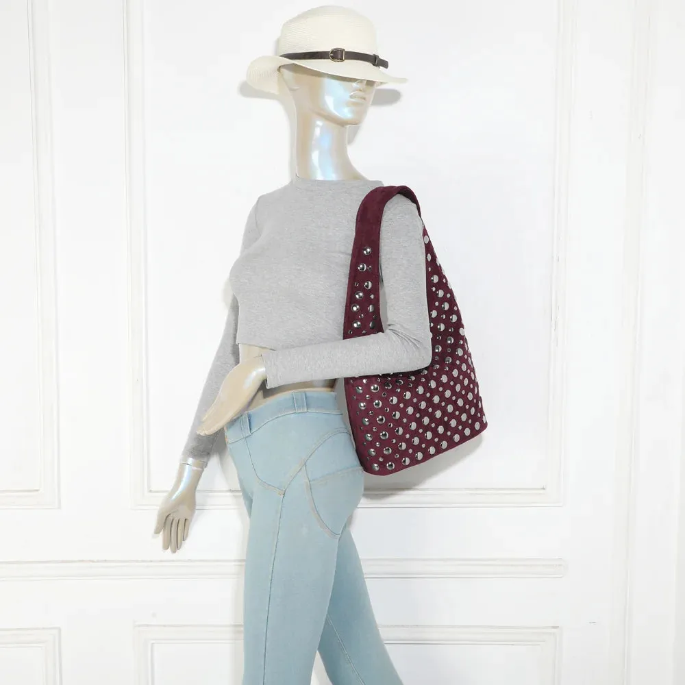 Gallantry Kalyss sac épaule clouté bordeaux