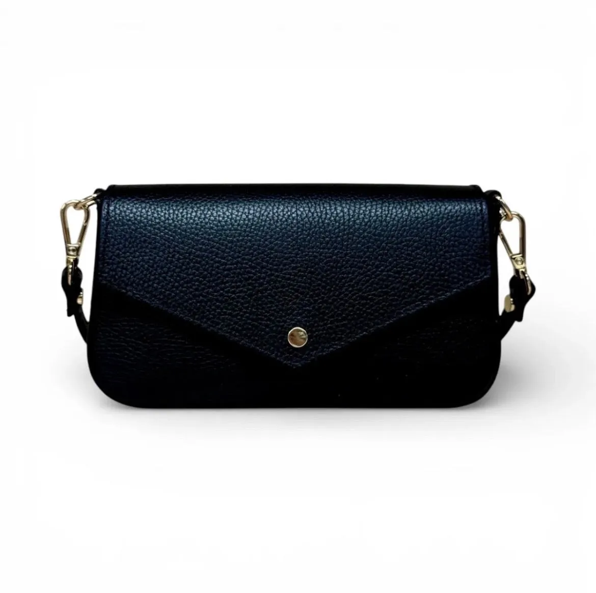 Hexagone Cuir Angel pochette cuir Blanc grainé