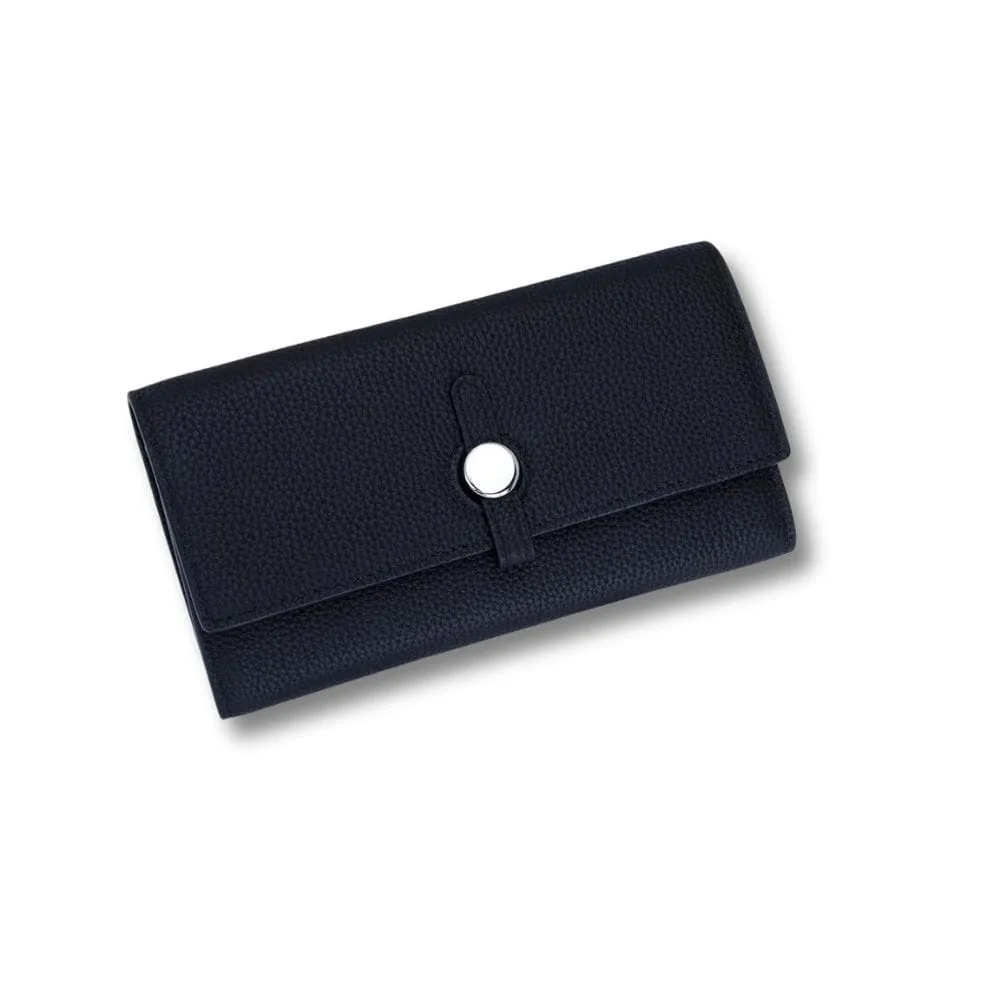 Maison Sacoches Maëlys Pochette Porte-Monnaie Noir Cuir 20 cm