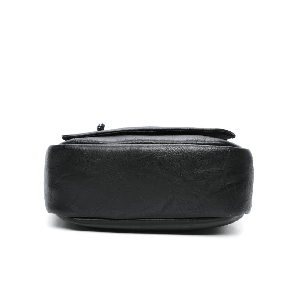 Gallantry Paris Leno Sac Bandoulière Noir effet cuir
