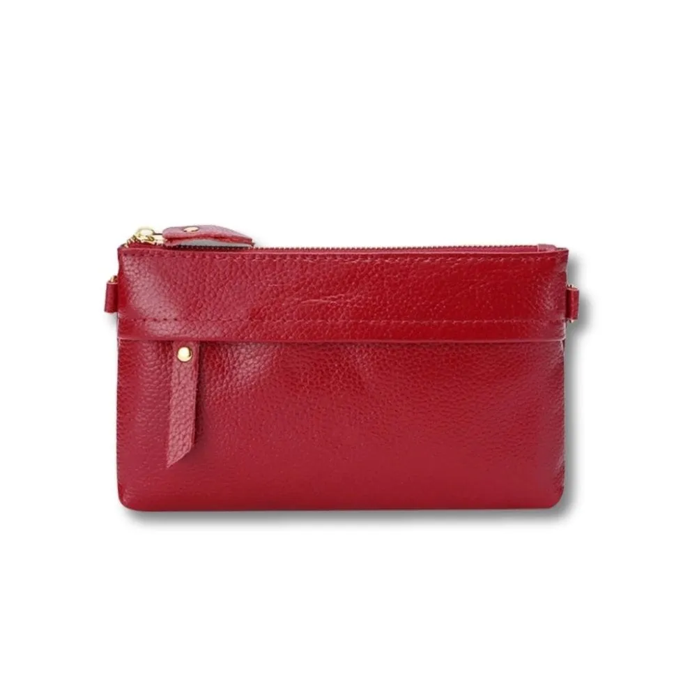 Maison Sacoches Ylena pochette bandoulière femme vert cuir