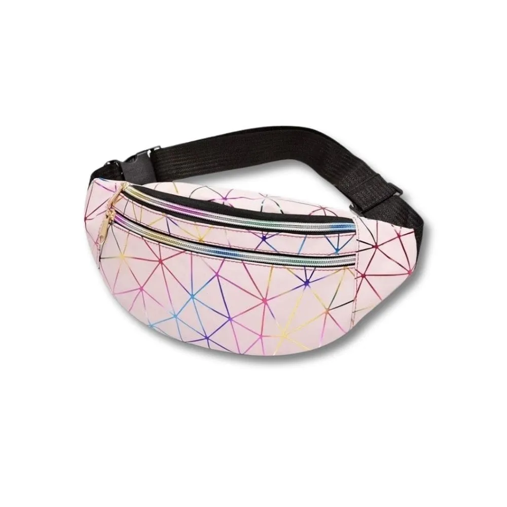 Maison Sacoches Prisma banane holographique argent