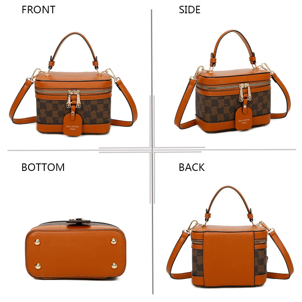 Gallantry Paris Bambino Chic sac vanity damier marron