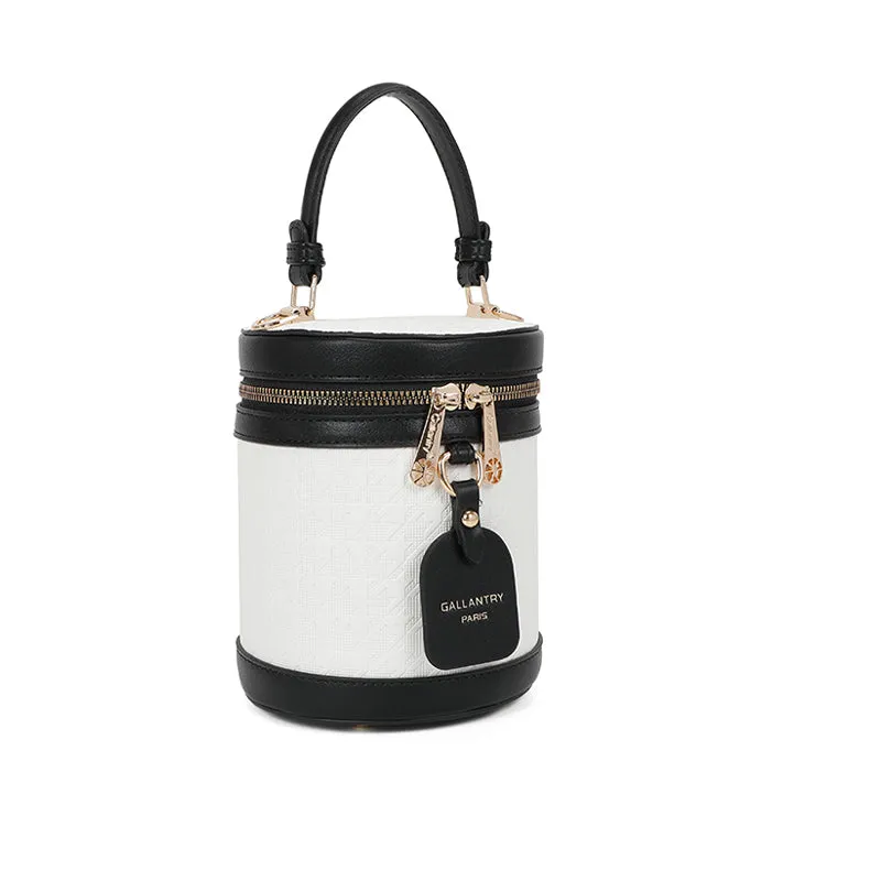 Gallantry Cylia petit sac cylindrique marron beige