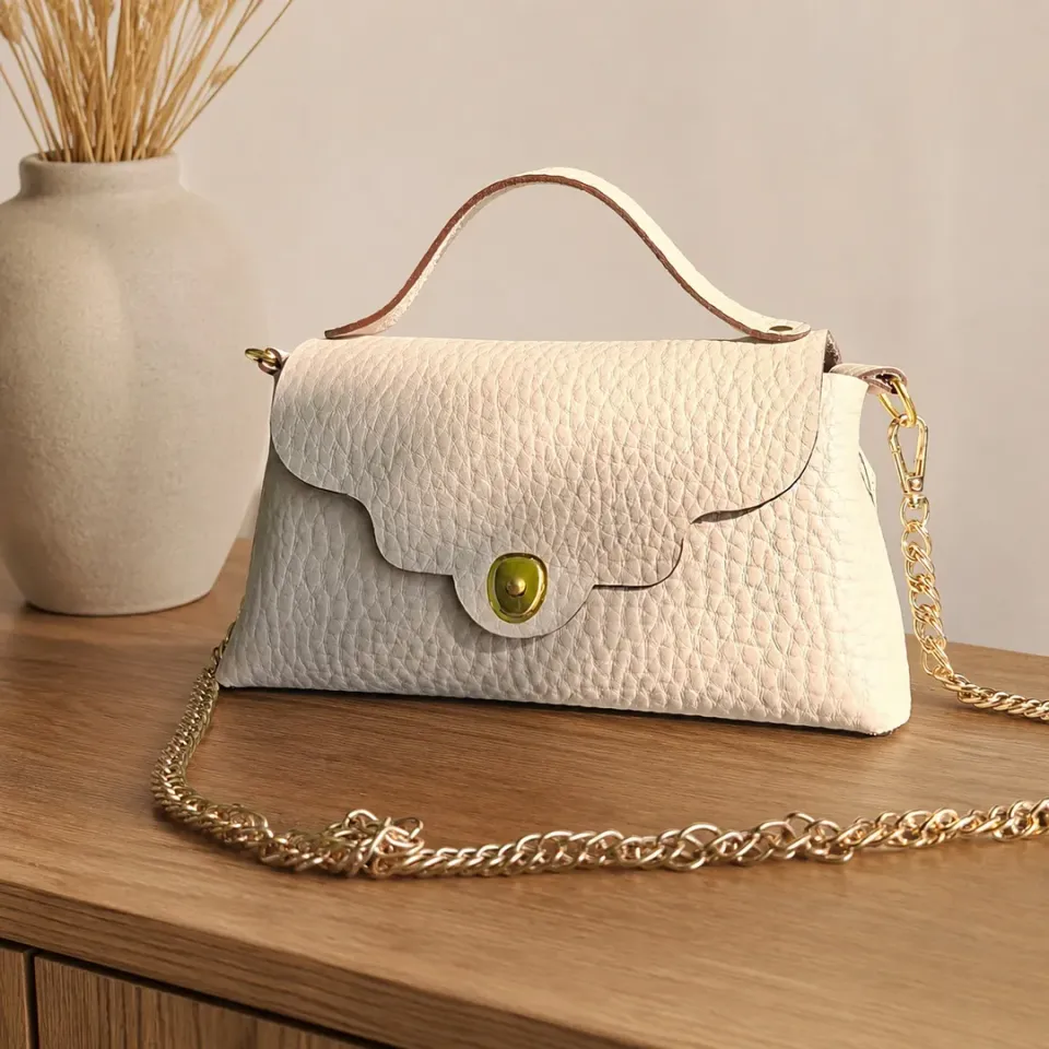 Atelier Anne R Capucine sac bandoulière cuir blanc crème