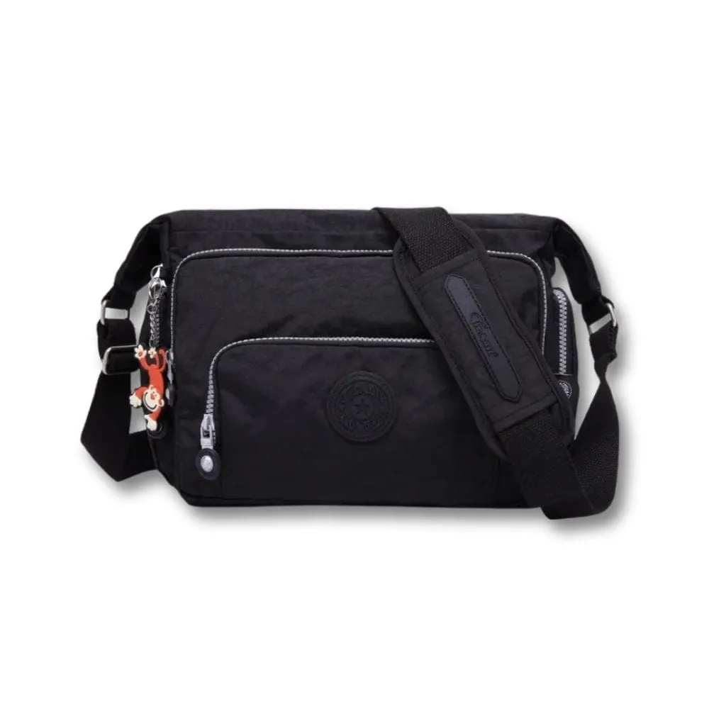 Maison Sacoches Elara besace nylon noir 31 cm